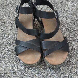 Maurices Black Strappy Sandals